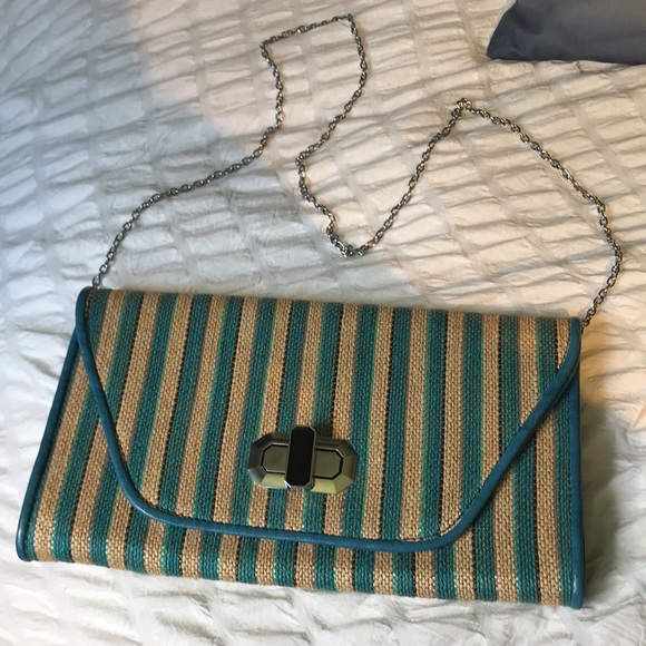 Beautiful Blue Stripe Purse - Picture 2 of 6